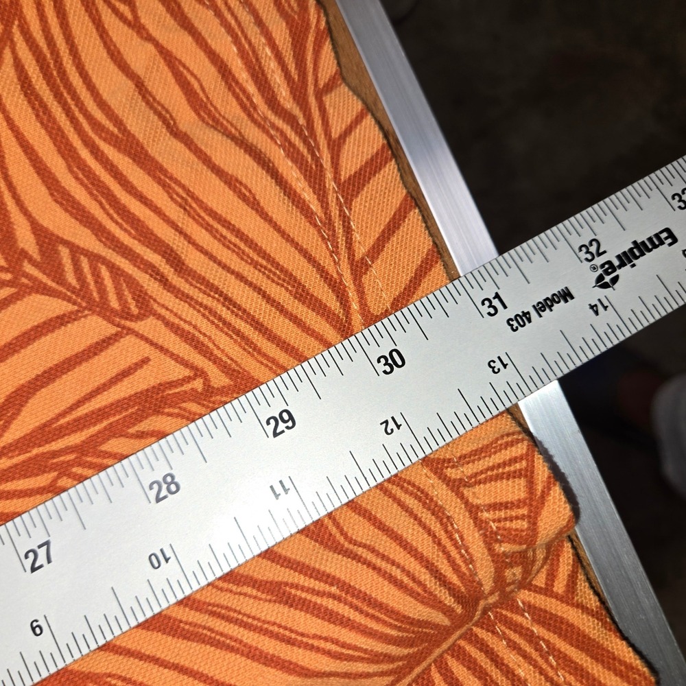 LC Waikiki Mens 3XL Orange Tropical Leaf Print Short Sleeve Polo Shirt Summer - Picture 6 of 6